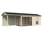 Bricomarché: Studio de jardin en bois Palmako Amanda - 17,1 m² + pergola 7,8 m² à 9040€ (au lieu de 11299€)