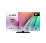 Amazon: TV 55" Panasonic TV-55W80AEZC - QLED 4K, Fire TV, Dolby Vision/Atmos à 449€ (au lieu de 599€)