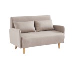 Sweeek: Canapé convertible en tissu beige 2 places à 279,99€ (au lieu de 349,99€)