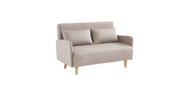 Sweeek: Canapé convertible en tissu beige 2 places à 279,99€ (au lieu de 349,99€)