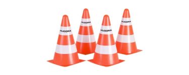 LIDL: HUDORA Pylônes, 4 pièces - 23 cm, orange/blanc à 3,99€ (au lieu de 7,99€)