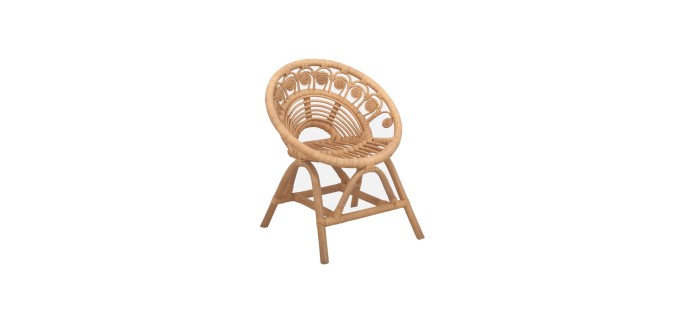 Sweeek: Chaise enfant en rotin Alice - Bohème, 2 à 7 ans à 62,99€ (au lieu de 69,99€)