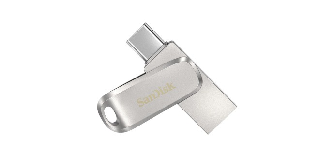 Amazon: Clé USB C SanDisk Ultra Dual Drive Luxe 128 Go - 400 Mo/s, USB-C et USB-A à 21,99€
