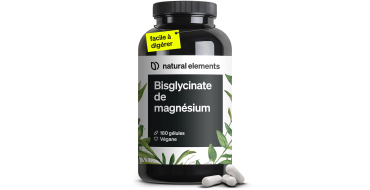Amazon: Magnésium Bisglycinate 180 gélules - 300 mg de magnésium élémentaire/dose à 14,39€