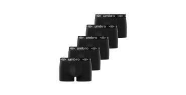 Amazon: Lot de 5 Boxers Umbro - Tailles S à XL à 13,93€ (au lieu de 21,13€)