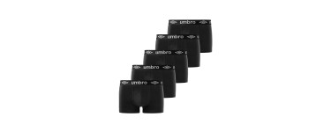 Amazon: Lot de 5 Boxers Umbro - Tailles S à XL à 13,93€ (au lieu de 21,13€)