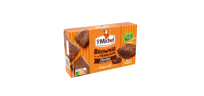 Amazon: St Michel Mini brownie au chocolat - 8 sachets individuels 240g à 2,01€ (au lieu de 2,59€) (via prév