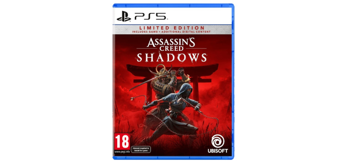 Amazon: Assassin's Creed Shadows Edition Limitée (PS5) à 24,99€ (au lieu de 79,99€)