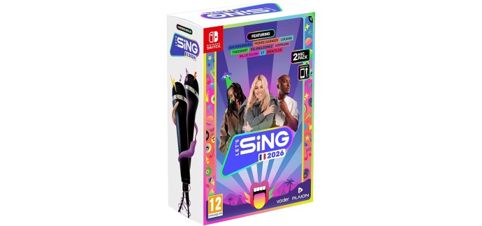 Cultura: Let's Sing 2026 avec 2 micros (Switch) à 19,99€ (au lieu de 59,99€)