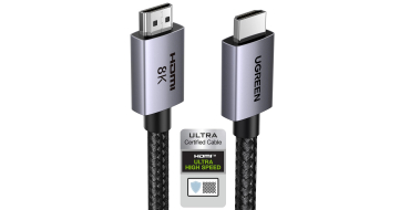 Amazon: Câble HDMI 2.1 Ugreen 8K certifié 48Gbps (2m) à 10,99€ (au lieu de 11,50€)