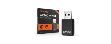 Amazon: Clé USB WiFi 6 Tenda AX900 U11 - Double bande 5 GHz/2,4 GHz à 8,99€ (au lieu de 10,94€)