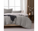 JoyBuy: MENDALE Parure de couette 200x220 cm - Microfibre douce brossée, gris foncé & blanc cassé à 9,58€