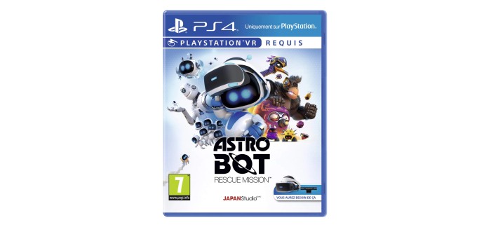 Amazon: Astro Bot Rescue Mission sur PS4 VR à 11,99€ (au lieu de 24,61€)