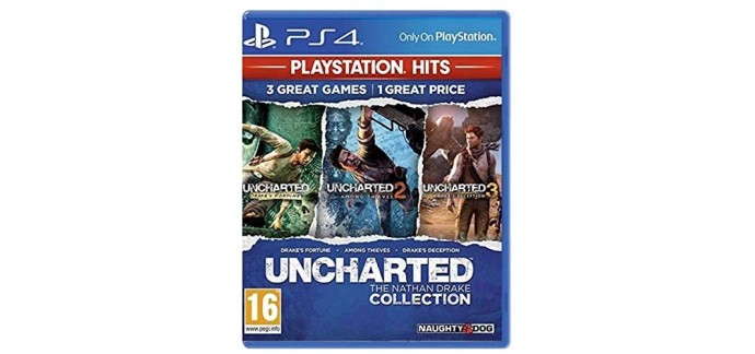 Amazon: Uncharted  The Nathan Drake Collection sur PS4 à 9,99€ (au lieu de 16,24€)