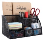 JoyBuy: Senhoglb Organiseur de bureau en maille métallique noire à 5,26€ (au lieu de 11,59€)
