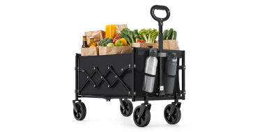Amazon: Chariot de transport pliable Songmics GFW909B01 - Charge 150 kg - 90L - 42 x 67 x 90,5 cm à 32,99€