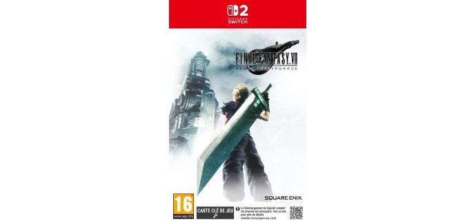 Amazon: Final Fantasy VII Remake Intergrade sur Nintendo Switch 2 à 29,99€ (au lieu de 43,20€)