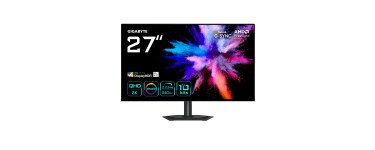 Amazon: Écran PC 27" WOLED Gigabyte GO27Q24G - Quad HD, 240Hz, HDR400, G-Sync/FreeSync, 0,03ms à 297,51€