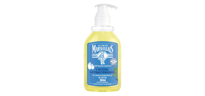 Amazon: Recharge Gel Lavant Le Petit Marseillais - Action Anti-Bactérienne, 300 ml à 1,49€