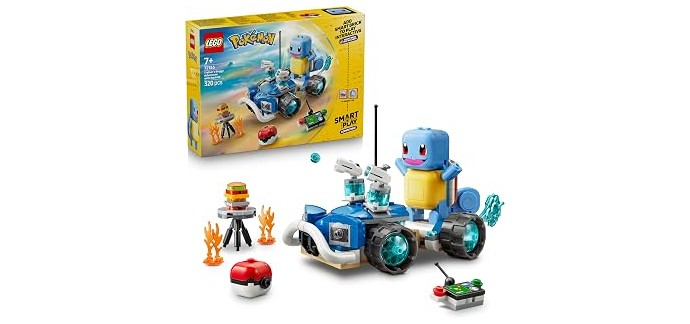 Amazon: LEGO® Pokémon Smart Play L’Aventure de Carapuce avec Le Buggy du Dresseur (72156) à 24,99€