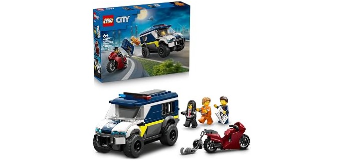 Amazon: LEGO® City Le Fourgon Pénitentiaire (60479) à 12,99€ (au lieu de 19,99€)