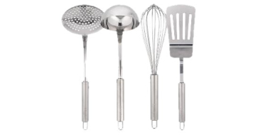 LIDL: SILVERCREST Set d'ustensiles de cuisine 4 pièces - acier inoxydable à 9,99€ (au lieu de 14,99€)