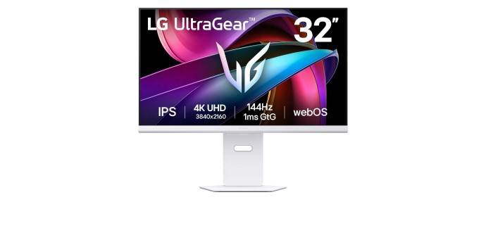 Amazon: Ecran PC 32" LG Ultragear 32G810SA-W - IPS, 4K, 1ms, 144Hz à 399,99€ (au lieu de 446,86€)
