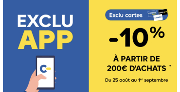 Castorama: 10% de réduction dès 200€ d'achat pour les porteurs de la carte C-Casto