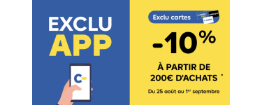 Castorama: 10% de réduction dès 200€ d'achat pour les porteurs de la carte C-Casto