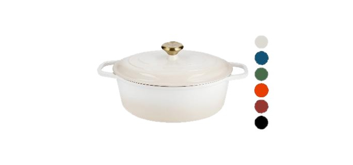 LIDL: SILVERCREST Cocotte en fonte Premium 4,8 L - émaillée, induction, 260°C à 21,99€ (au lieu de 27,99€)
