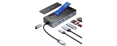 Amazon: Station d'accueil Orico 8-en-1 USB C avec Boîtier SSD M.2 à 31,99€ (au lieu de 39,99€)