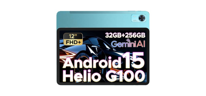 JoyBuy: DOOGEE Tab E3+ Tablette Android 15, 12" FHD+, Helio G100, 32 Go + 256 Go / 2 To, 8800 mAh à 143,99€