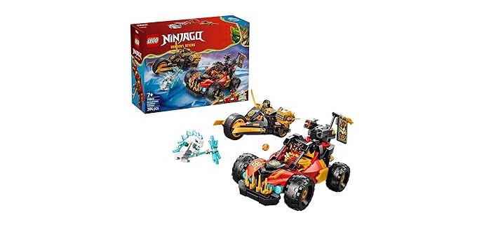 Amazon: LEGO® Ninjago Véhicules Combinables de Kai et Cole (71864) à 21,99€ (au lieu de 24,9€)