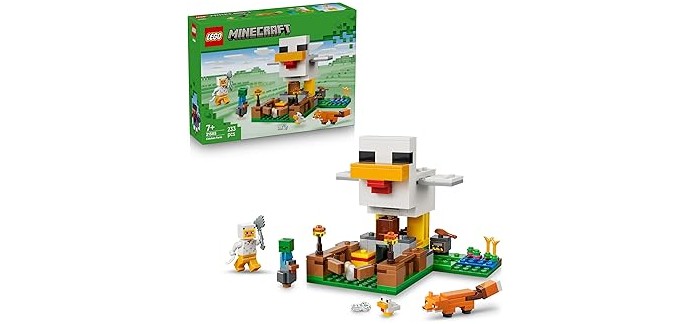 Amazon: LEGO® Minecraft La Ferme à Poulet (21585) à 13,99€ (au lieu de 19,99€)
