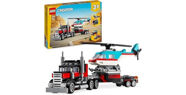 Amazon: LEGO® Creator 3-en-1 Camion plateau avec hélicoptère (31146) à 15,99€ (au lieu de 19,99€)