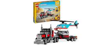 Amazon: LEGO® Creator 3-en-1 Camion plateau avec hélicoptère (31146) à 15,99€ (au lieu de 19,99€)
