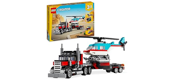 Amazon: LEGO® Creator 3-en-1 Camion plateau avec hélicoptère (31146) à 15,99€ (au lieu de 19,99€)
