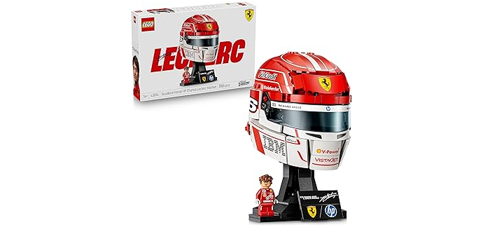 Amazon: LEGO® Scuderia Ferrari HP Casque de Charles Leclerc (43014) à 69,90€ (au lieu de 89,99€)