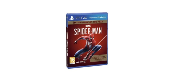 Amazon: Marvel's Spider-Man PS4 - Edition Game Of The Year à 26,99€