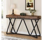 Amazon: Table console Tribesigns 140cm - Style industriel bois et métal, 140 x 30 x 90,5 cm à 59,99€