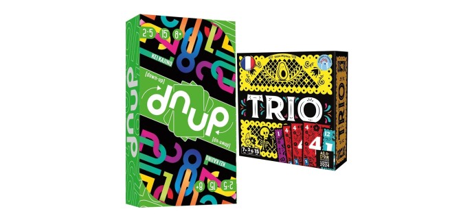 Amazon: Lot de Jeu de société Asmodee Dnup + Trio à 17,99€ (au lieu de 21,66€)