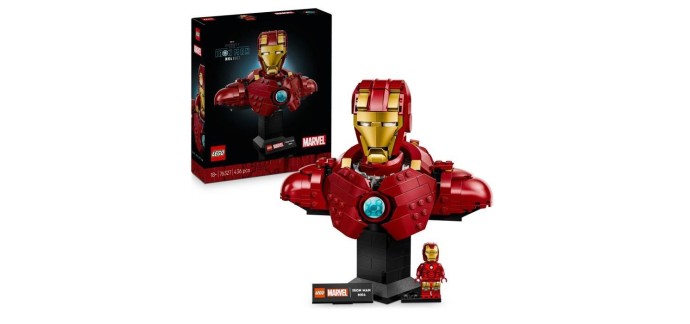 Cdiscount: LEGO 76327 Buste Iron Man (LEGO) à 40,99€ (au lieu de 59,99€)
