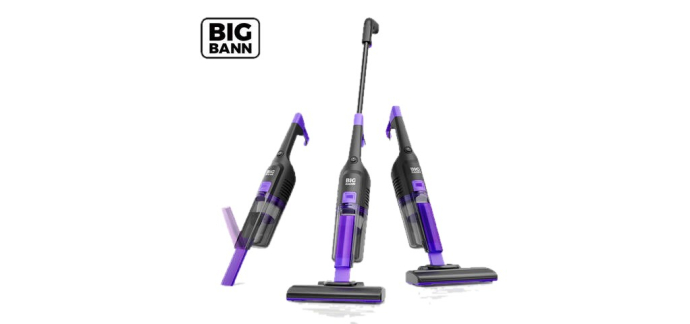 JoyBuy: BIGBANN aspirateur balai 3 en 1 - 18 kPa, filtre HEPA, cordon 5 m à 19,99€ (au lieu de 40,99€)