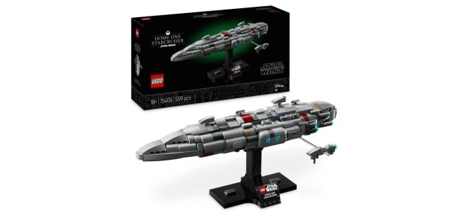 Cdiscount: Lego Star Wars Starcruiser Home One 75405 (LEGO) à 37,99€ (au lieu de 69,99€)