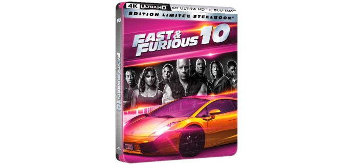 Fnac: Fast and Furious X 4K Steelbook (4K Blu-ray) à 14,99€ (au lieu de 29,99€)
