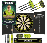 Amazon: Set de fléchettes Winmau Michael Van Gerwen - cible, armoire, 6 fléchettes à 57,56€