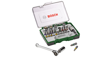 Amazon: Coffret clé à cliquet Bosch - 27 pièces à 14,89€ (au lieu de 18,67€)