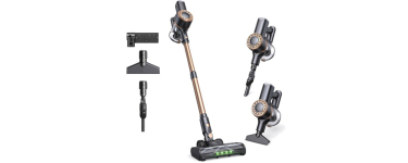 JoyBuy: Lubluelu P2 Aspirateur balai sans fil - 30 kPa, brosse anti-emmêlement, éclairage vert à 66,99€