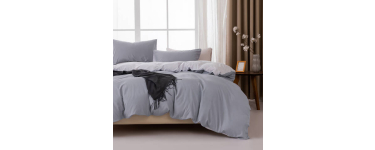 JoyBuy: MENDALE Housse de couette 240x220 cm + taie 65x65 cm - Microfibre brossée à 10,08€