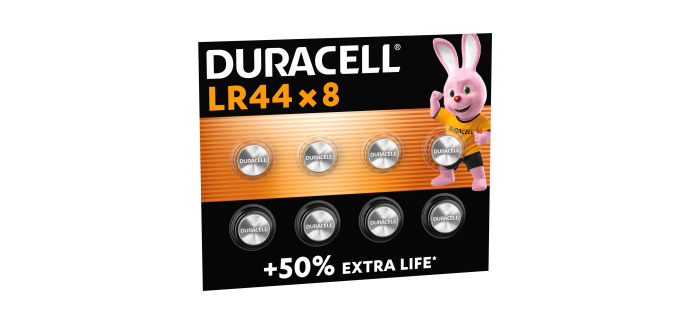Amazon: Pack de 8 piles Duracell LR44 Special Alkaline 1.5V à 2,44€ (au lieu de 9,99€)